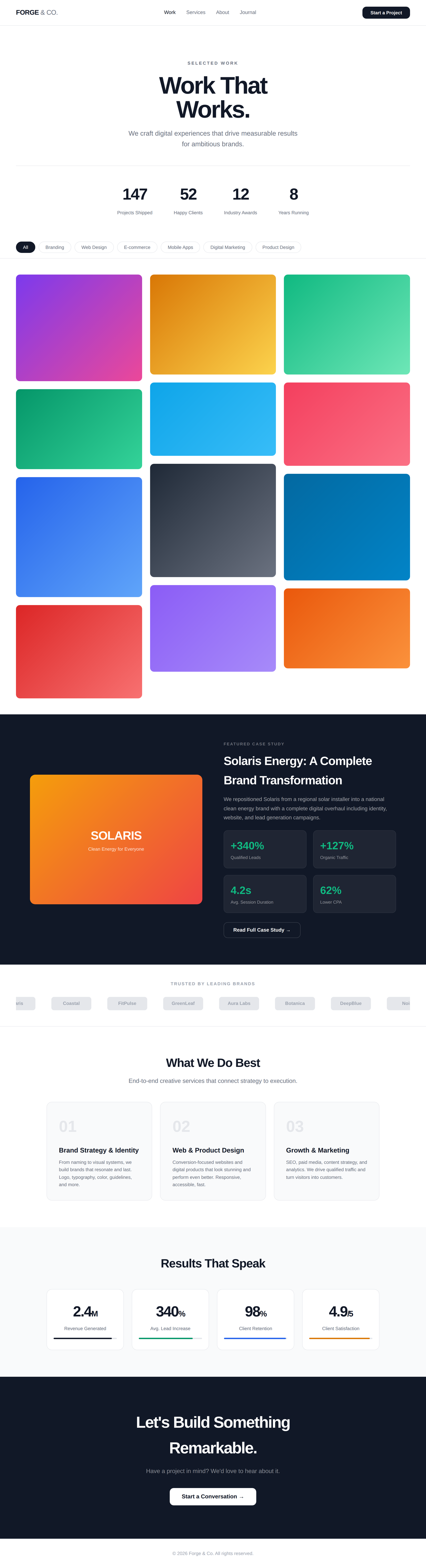 agency portfolio page generated by Claude