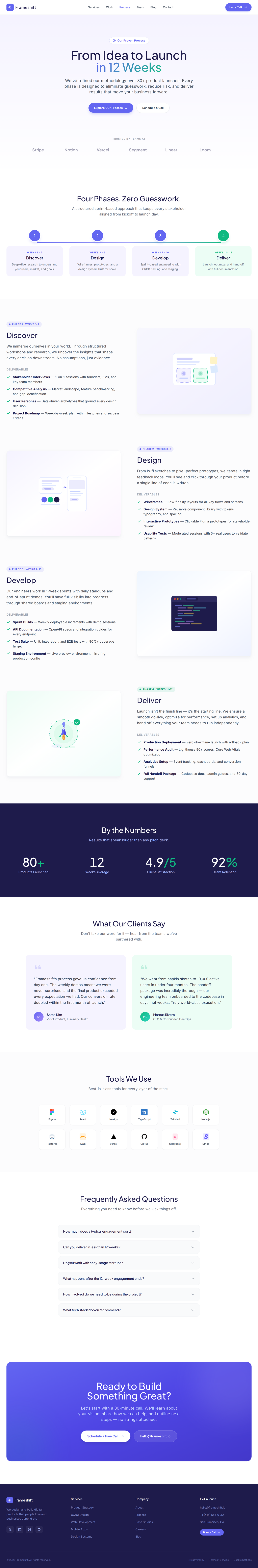 agency process page generated by Claude