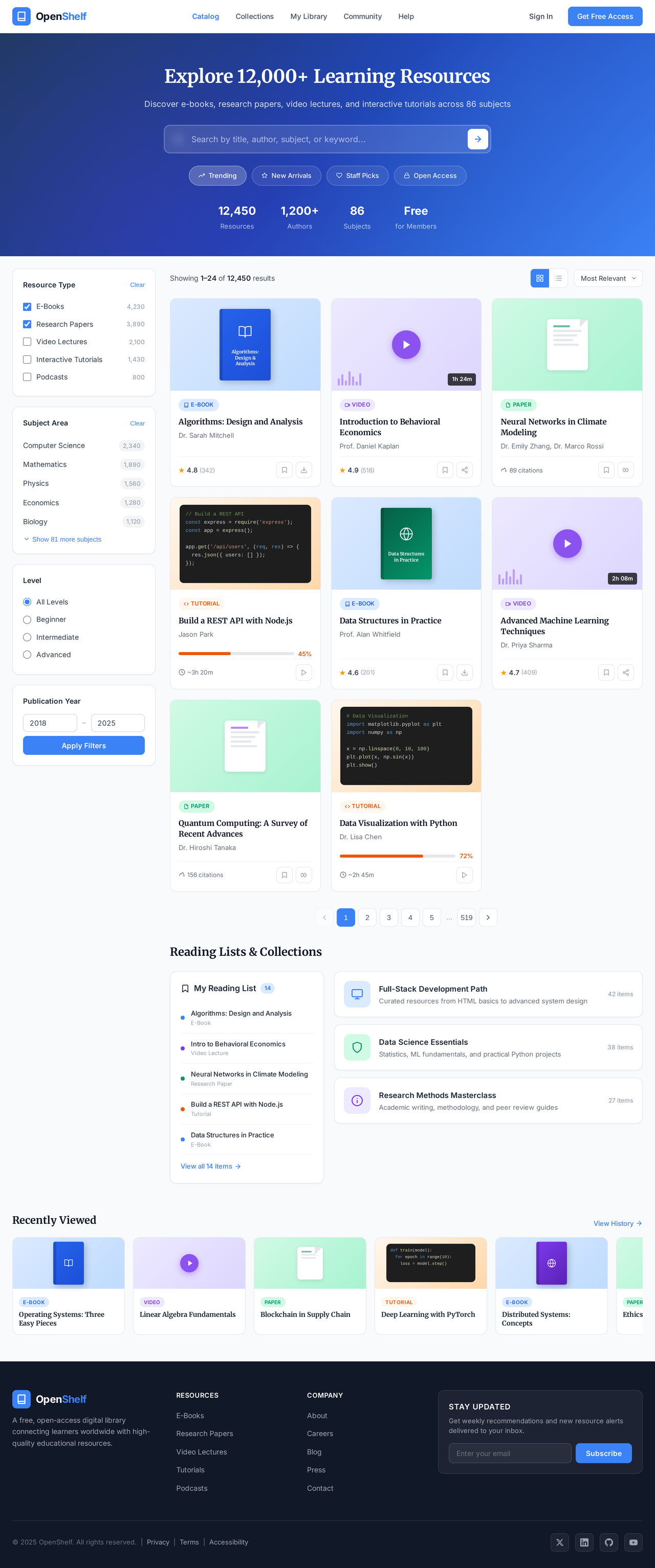 e library catalog generated by Claude