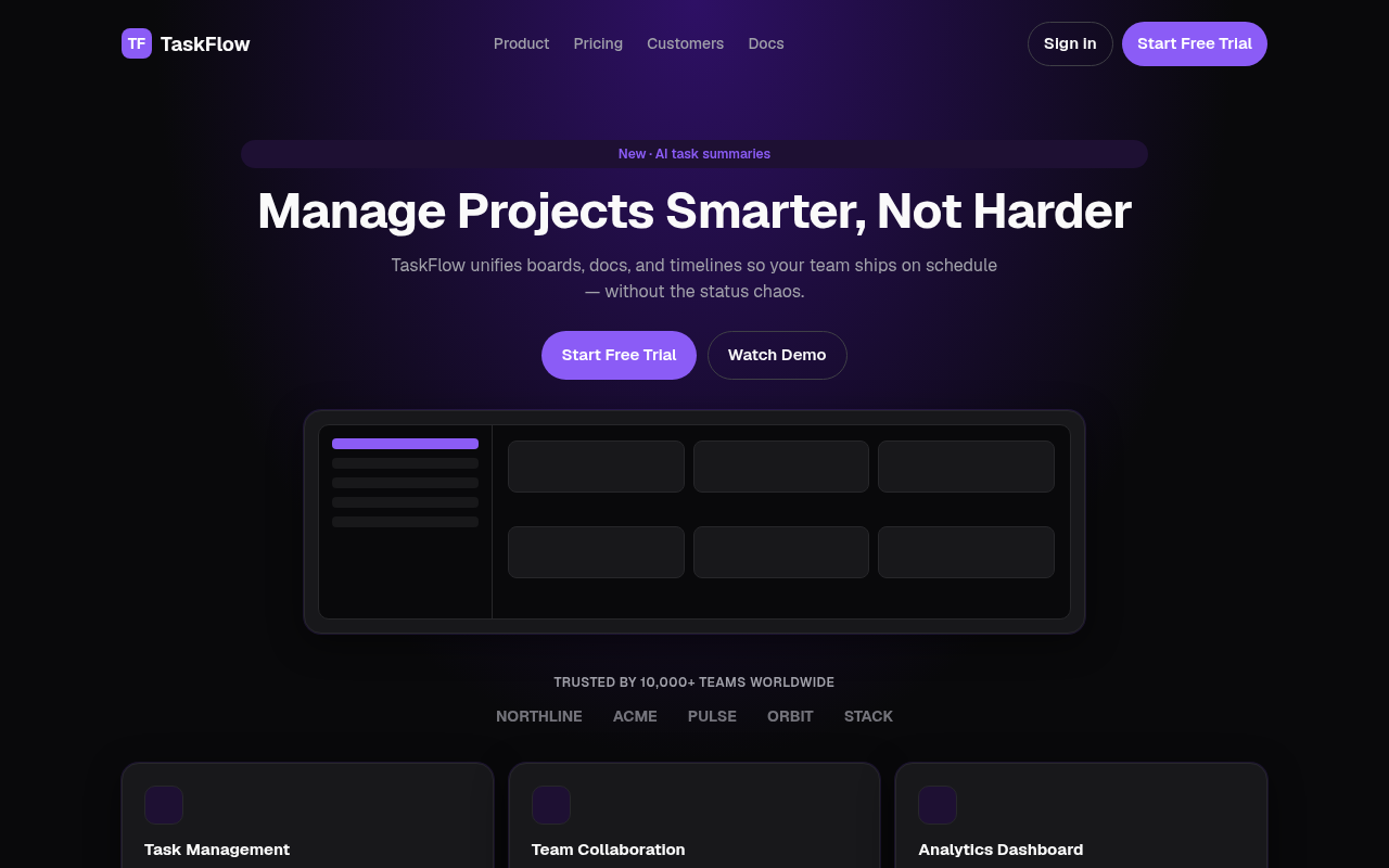 complete saas landing page generated by v0