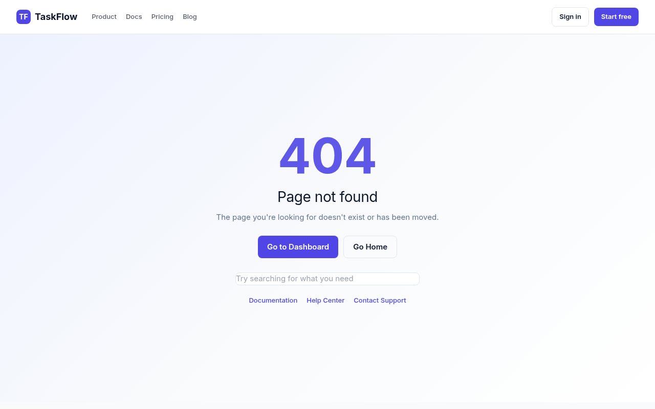 saas 404 error pages generated by ChatGPT