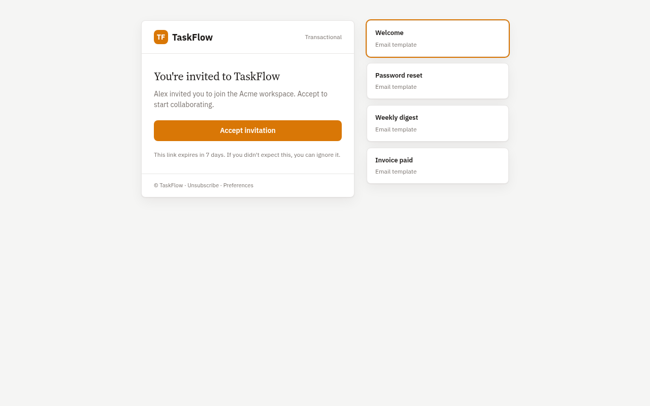 saas email templates generated by Claude