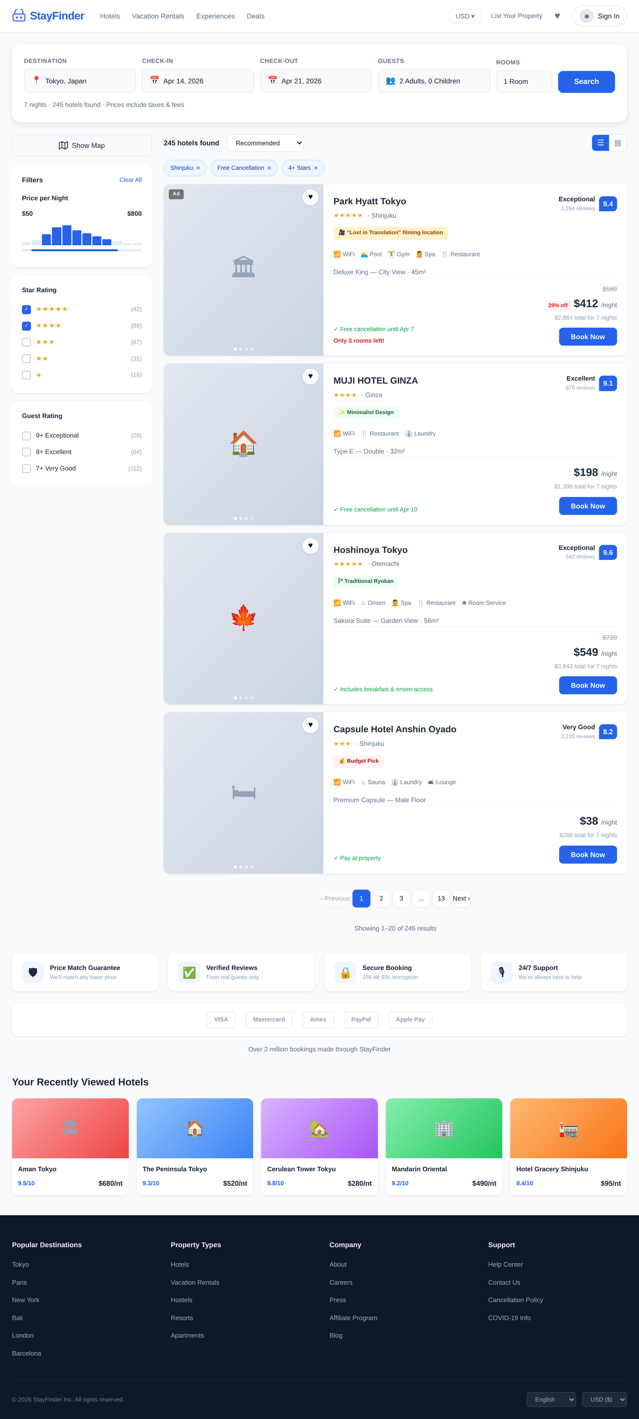 hotel booking page generated by Claude